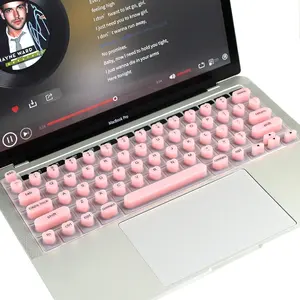 Keyboard Cover for Long Nails, Acrylic Gel Nails - Silicone Keyboard Protector Skin with Raised Keys for Typing and Gaming, Compatible with Macbook Pro/Air 13"/14"/15"/16" 2020-2025 (Pink) LUXE LOUISE