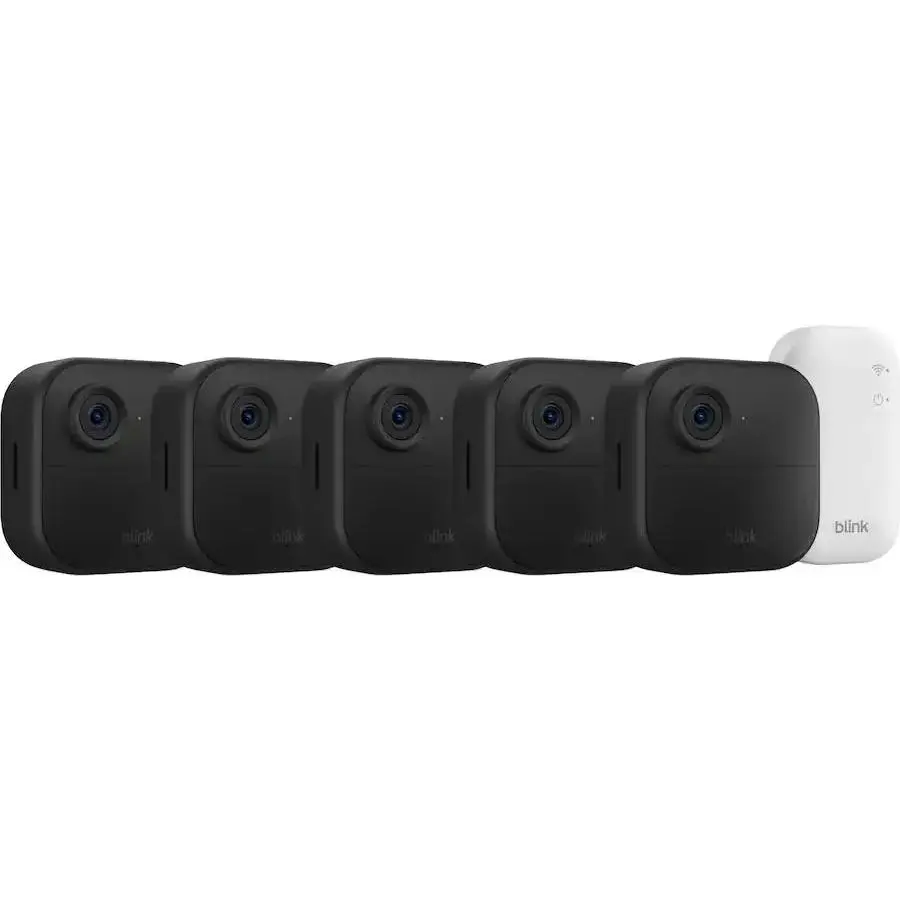 Blink Outdoor 4 Wireless Smart Security Camera, 5-Camera Black System