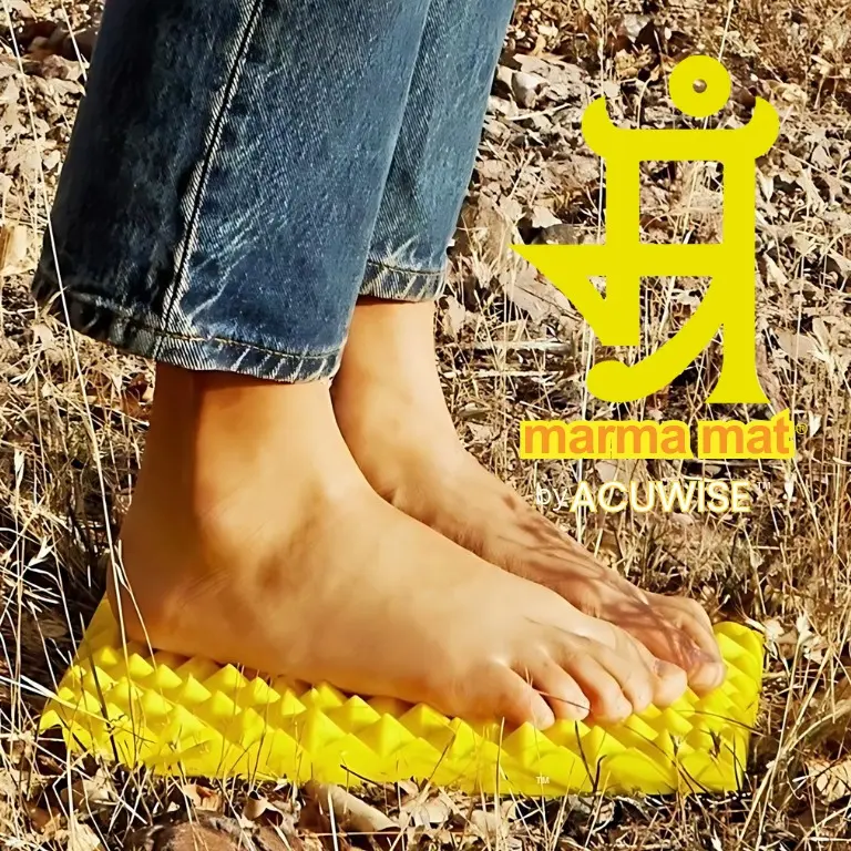 Platinum-Grade Silicone marma mat by ACUWISE Ayurvedic Reflexology Marma Point Activation Massage Mat for Foot, Back & Neck Pain Relief Body Care Daily