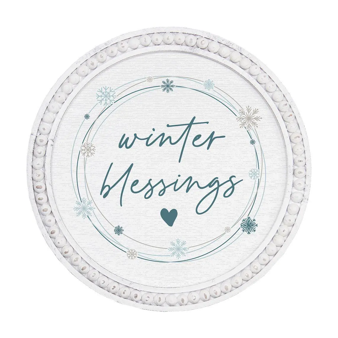 Sincere Surroundings 14" Winter Blessings Beade d Art