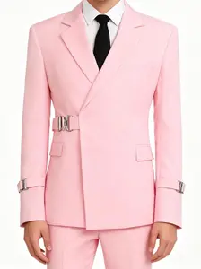 Men's 2-Piece Slim Fit Suits With Long Sleeve Retro Wedding Groom Tuxedo & Multi-Occasion Business & Party Attire & Solid Color Tailored Blazer & Pants Set for Formal& Casual Events