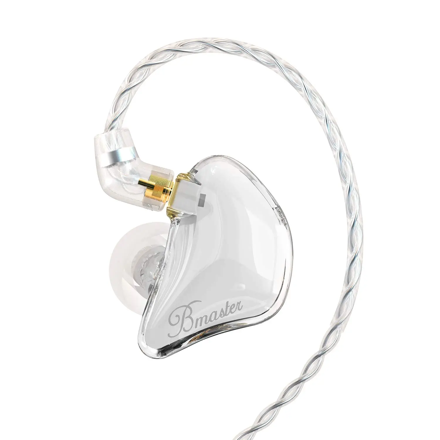 BASN Bmaster Triple-Driver In-Ear Monitor Headphones - 1×Pair of Bmaster Earbuds, Wired Earphones, 2 Detachable 3.5mm Jack Cables, Solid Noise Isolation, Foam Ear Tips, Triple-Driver Bass, for Audio Engineering, Compatible with Laptops, Cellphones, Noise