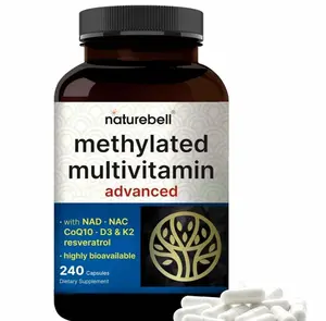 Methylated Multivitamin for Men and Women, 240 Capsules | 27-in-1 Formula with Vitamins B Complex, C, D3, K2, NAD, NAC, CoQ10, Resveratrol, Magnesium, Zinc & More | Daily Essential Vitamins