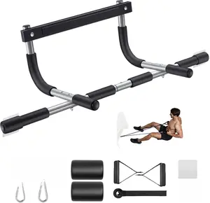 Pull-Up Bar for Doorway – Heavy-Duty Steel, 440 lbs Capacity, Multi-Grip Chin-Up Bar for Home Gym