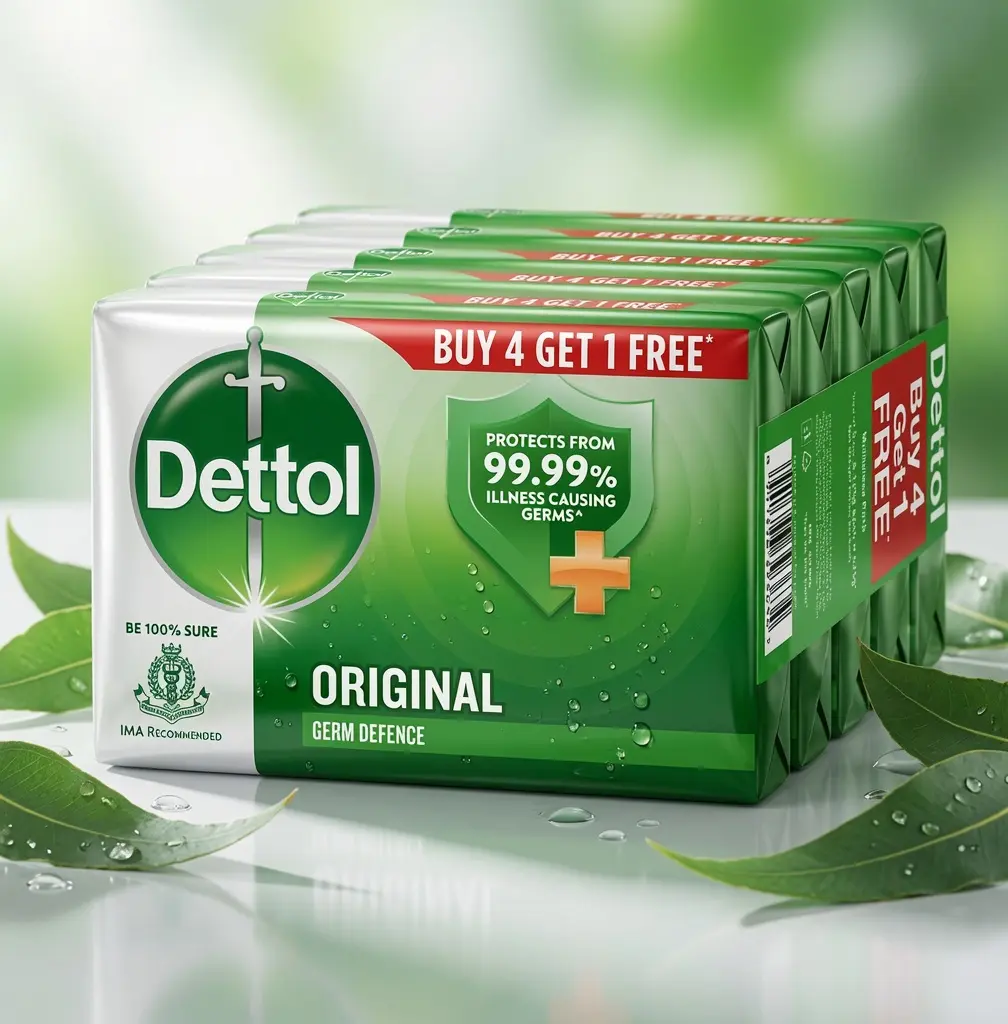 Dettol Original Antibacterial Soap 100g (Pack of 6), for Personal Care and Nail Care - Comfort Body Care Body Wash Skin Repair Daily Cleansing