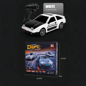 2.4g Remote Control Drift Car 1:24 Scale, Forward Backward Drifting, LED Lights, 3.7v Battery, USB Charger, 30-40m Range, Abs Plastic