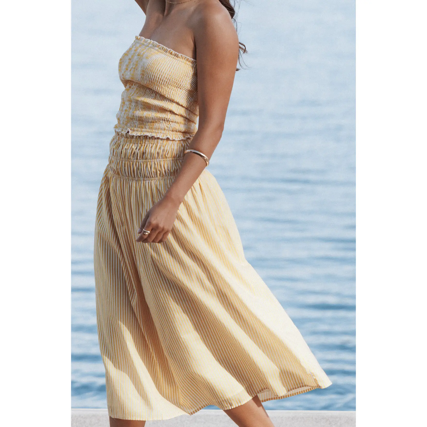 Salome Maxi Skirt - Mango Stripe