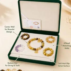 Golden Prosperity Crystal Bracelet Gift Set