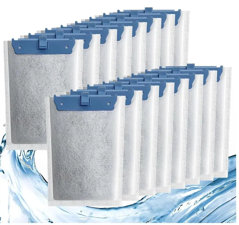16 piece medium aquarium replacement filter cartridge, compatible with Whisper Biobag filter 10i/IQ10/PF10, fish tank filter accessories