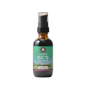 WishGarden Happy Ducts Free the Flow - Herbal Lactation Support for Nursing Mothers Promotes Healthy Immune Response Gluten-Free Pump Top Bottle - Milk, Healthcare
