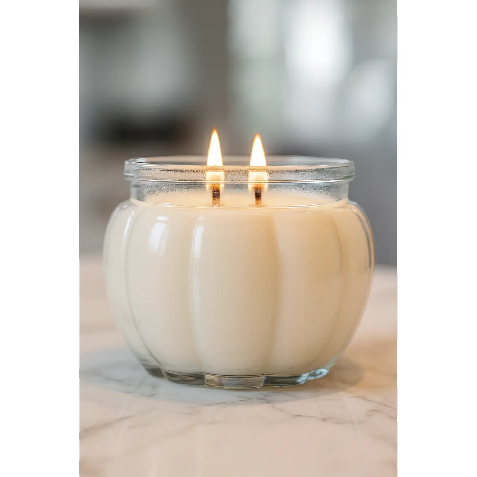 Pumpkin Glass Jar Candle: Pumpkin Spice & Vanilla Velvet Candle | 15oz