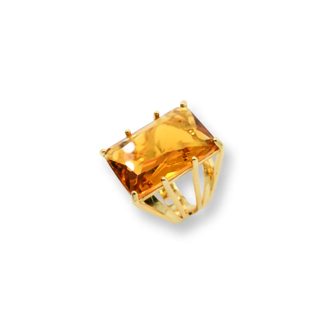 Explicit Amber Ring - Brass