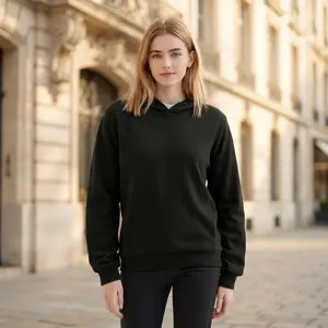 Unisex All Day Polished Hoodie, Structured Business Casual Sweatshirt for Video Calls, Easy Pet Hair Cleanup Work From Home Pullover, Heavyweight 380GSM Rayon Nylon Blend