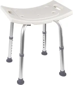 Shower Chair, Adjustable Non-Slip Shower Bench with Suction Feet, Shower Seat for Inside Shower or Tub, Medical Bath Stool for Adults, Elderly & Disabled