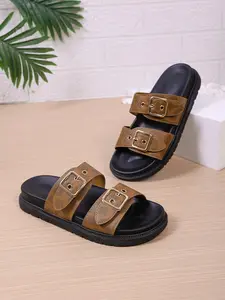 2026 Summer New Floral One-Strap Sandals for Women, Adjustable Metal Buckle, Thick Sole, Casual Beach Shoes, High End Sandals, Comfortable and Non-Irritating