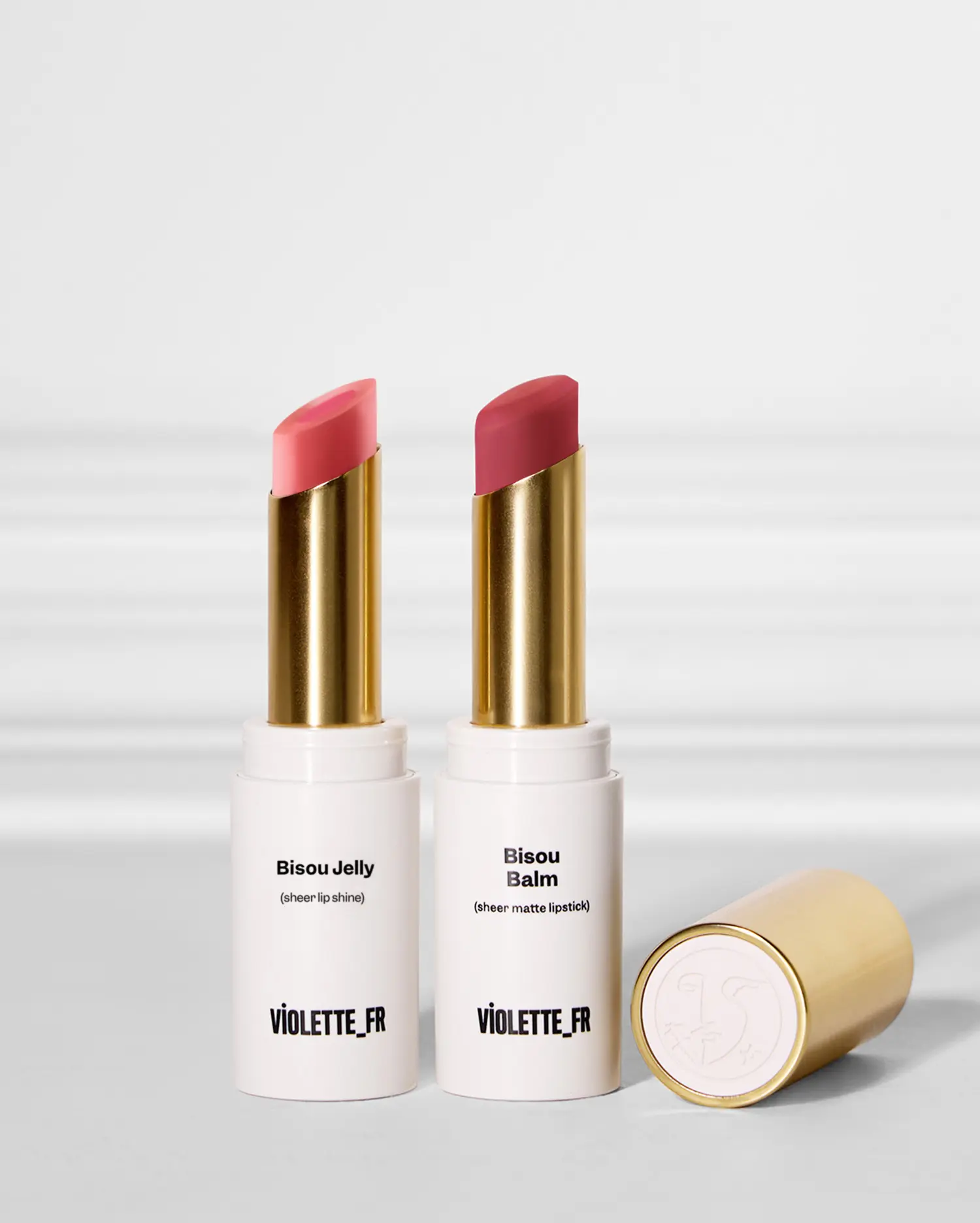The Rose Lip Set - Bisou Jelly Sheer Lip Shine + Bisou Balm Sheer Matte Lipstick