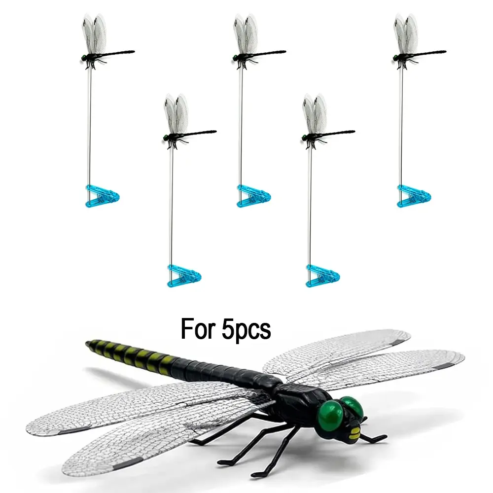 2026 New Dragon Fly Clips for Bugs Repellent, 3D Artificial Lifelike Dragonfly Hat Clip, Dragonfly Garden Decor Accessory (5PCS)
