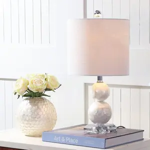 JONATHAN Y Bailey Seashell LED Table Lamp , for bedroom, living room, foyer, hallways, dining room, dorms