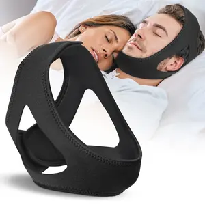 Adjustable Anti-Snoring Chin Strap for Men & Women, Comfortable Jaw Support Sleep Aid for Mouth Breathing & Snoring, Face Lifting & Neck Tightening Band