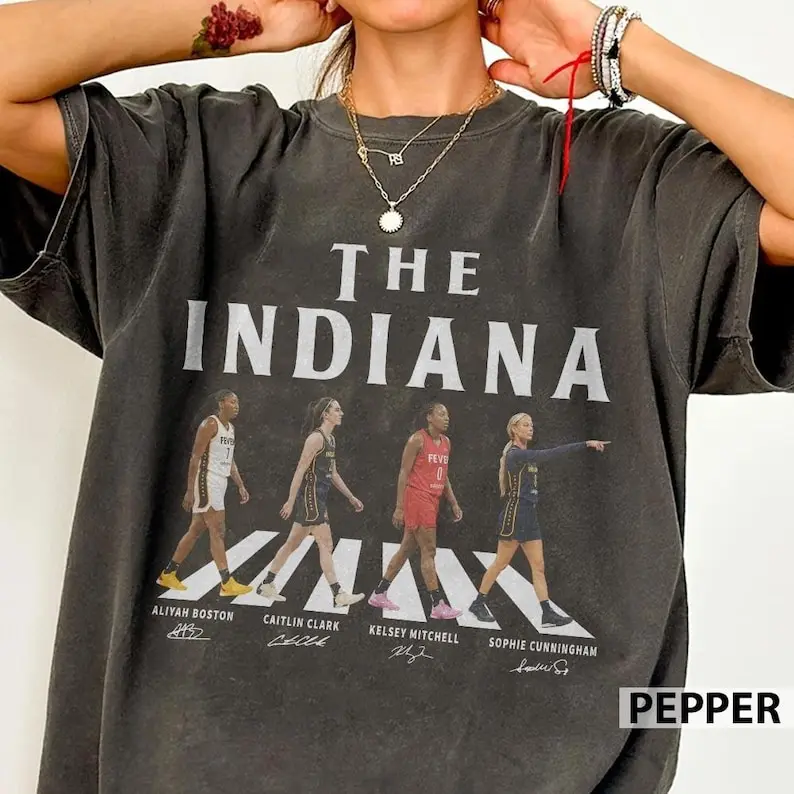 Indiana Basketball Women Walking Road Funny Comfort Colors Shirt, Clark Sophie Cunningham Shirt