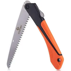 Folding Hand Saw for Tree Pruning, Camping, Gardening, Hunting. Cutting Wood, PVC, Bone with Ergonomic Handle Design