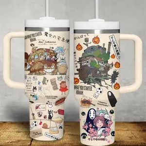 Ghibli Studio Tumbler, Totoro Tumbler, Custom Anime Tumbler, Anime Tumbler