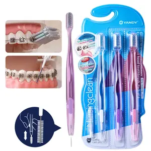 V-Shape Orthodontic Toothbrush,Soft Bristles,Braces Cleaning,Toothbrushes for Tooth with Dental Device