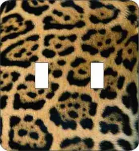 Leopard Print Double Switch Plate (African American Double Switch Plate)