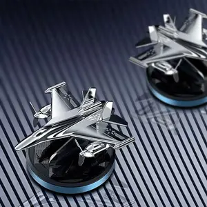 Solar Powered Airplane Car Air Freshener, Car Fragrance, Rotating Aviation Alloy Aromatherapy Diffuser, Car & Home Interior Decor Accessory, Car Interior Diffusers