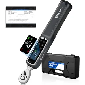 Digital Torque Wrench 1/4 Drive, 0.4-22.1 Ft.Lb/0.5-30 Nm Dual Direction Rachet Torque Wrench with Vibration, Buzzer and LED Alert,  Torque Wrench for    Repair