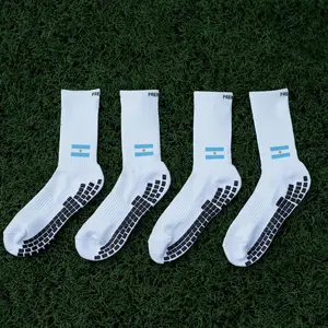 Premier Edge Argentina Flag White Grip Socks