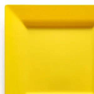 Yellow Square Plastic Dinner Plates (9.5")