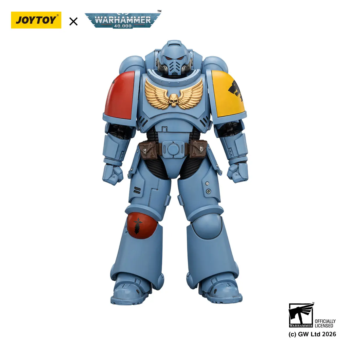 JOYTOY Warhammer 40,000 1/18 Scale Space Wolves Intercessor Character Action Figure Toy, Bolt Rifle Ready, with Bolt Pistol, Chainsword, Detailed Craftsmanship, Figurines Collectibles, JT03851, No Warning Applicable
