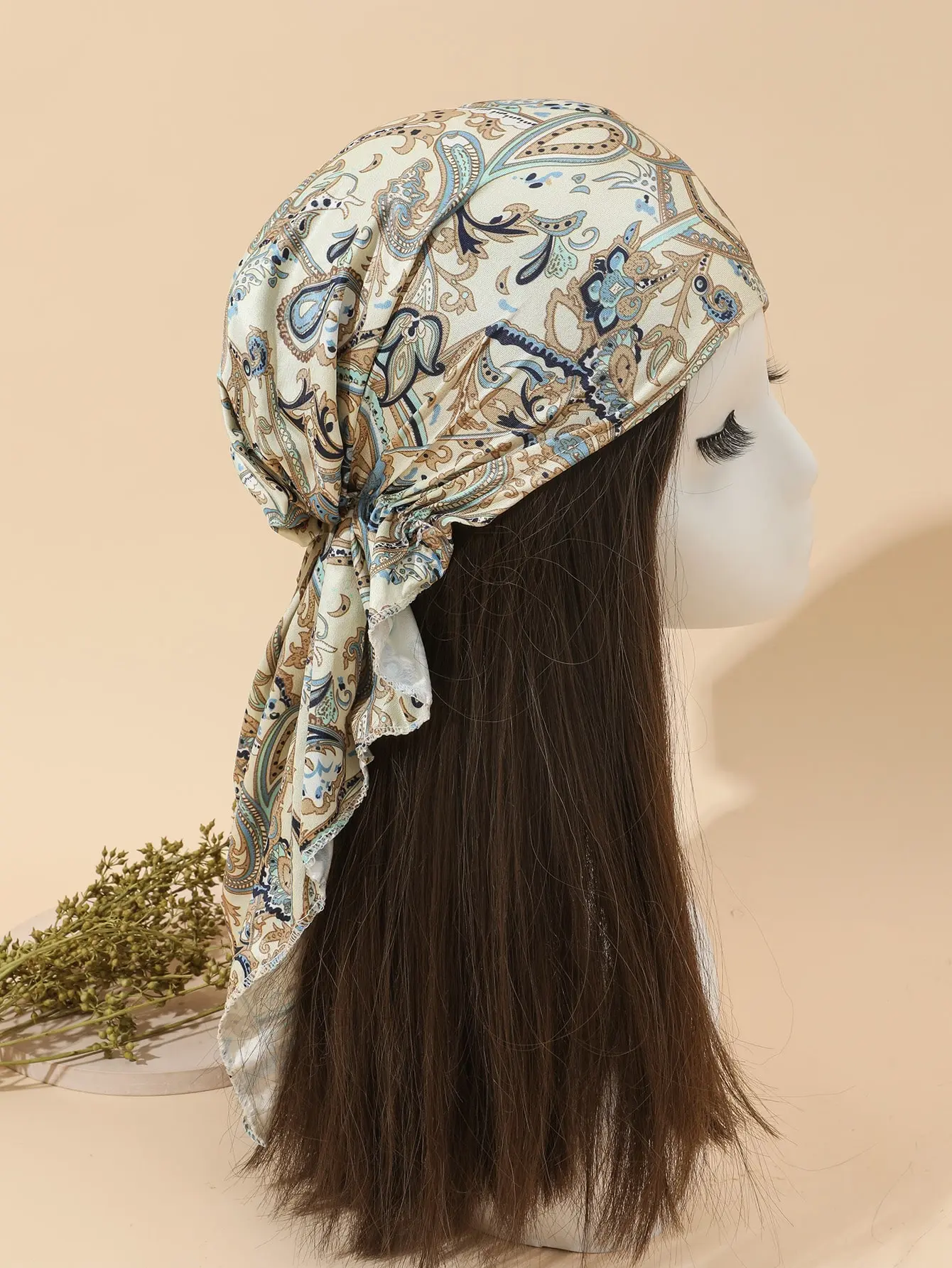 1pc Silk Bonnet for Women – Satin Sleep Cap with Trendy Graphic Print, Hair Care Essential