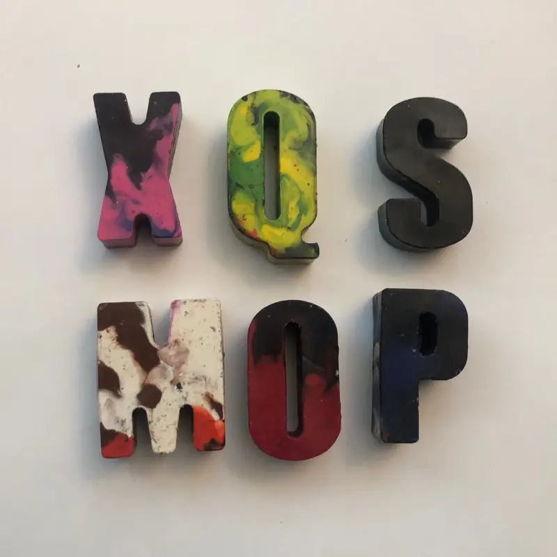 Personalized Crayon Names - Colorful Alphabet Letters Art Creative Back to School Fun Learning Fine Motor skills