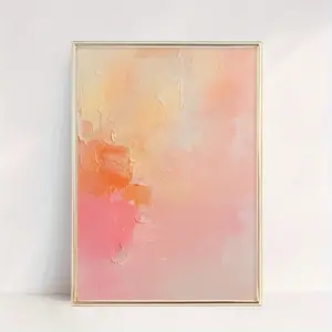 A frameless abstract canvas art piece using soft color schemes, perfect for minimalist wall decoration. This modern art can be used as vintage-style wall decor, ideal for home decor, holiday gifts, and suitable for living rooms and bedrooms