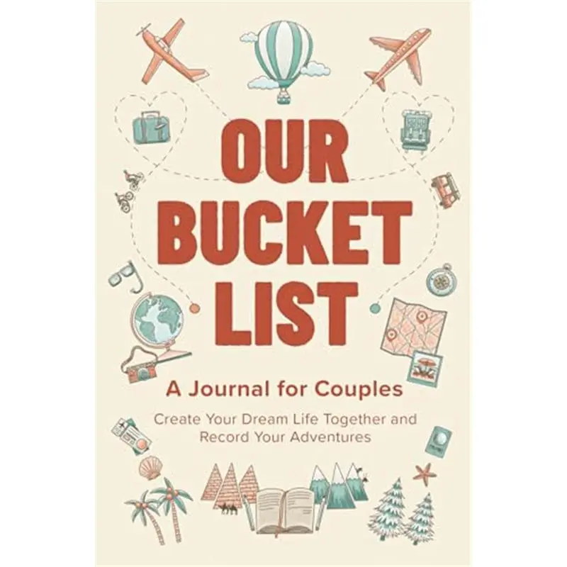 Lovitynote New Couples' English Journal - Bucket List Themed, 126 Pages, 6x9 in Softcover, Journaling Notebooks for Dream Life Planning & Adventure Recording (Career & Self-Help, Humanities & Social Sciences Book), 10.4 Ounces