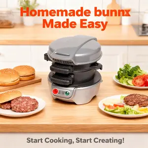Gray Burger Maker -- Quick Press & Grill Juicy Homemade Burgers!Kitchen DIY Burger Maker Tool Simple And Easy To Use Beginner's Kitchen Gadget