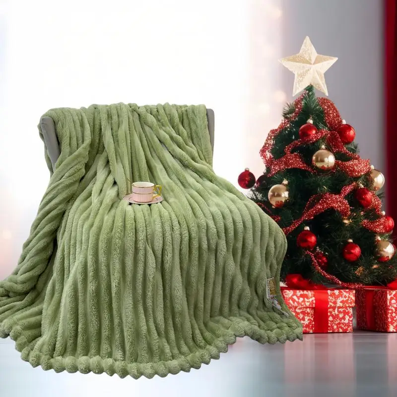 Solid Color Blanket, 320GSM Soft Warm Throw Bedroom Blanket, Air-conditioned Room Blanket, Warm Nap Blanket for Home Office Travel