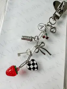 Very Berry Silver Charm - Clip-On Dangling Accessory Chain for Kindle, Tablet, Planner