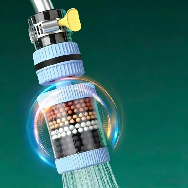 Portable Faucet Water Filtration System, Outdoor Tap Purifier, Chlorine & Impurity Remover, Ideal for Camping & Hiking