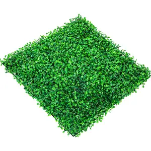 VEVOR Artificial Boxwood Panel UV 24pcs Boxwood Hedge Wall Panels Artificial Grass Backdrop Wall 10\" X 10\" 4 cm Green Grass Wall, Fake Hedge for Decor Privacy Fence Indoor, Outdoor Garden Backyard
