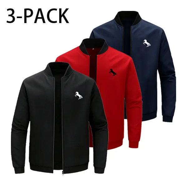 Men's Fitted Casual Knit Cardigan Jacket - Long Sleeve, Simple Cartoon Print, Outdoor-Ready for Casual Activities & Sports
