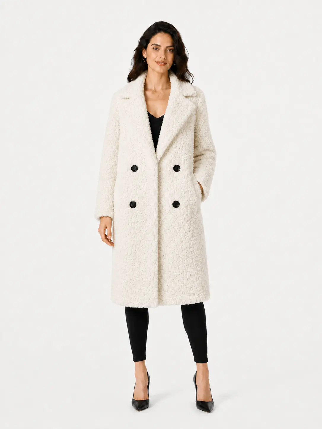 2026 Winter Women Long Faux Shearling Coat Thick Eco Friendly Lamb Plush Warm Overcoat Casual Fluffy Teddy Outerwear Cold Weather Fashion Outer Garment