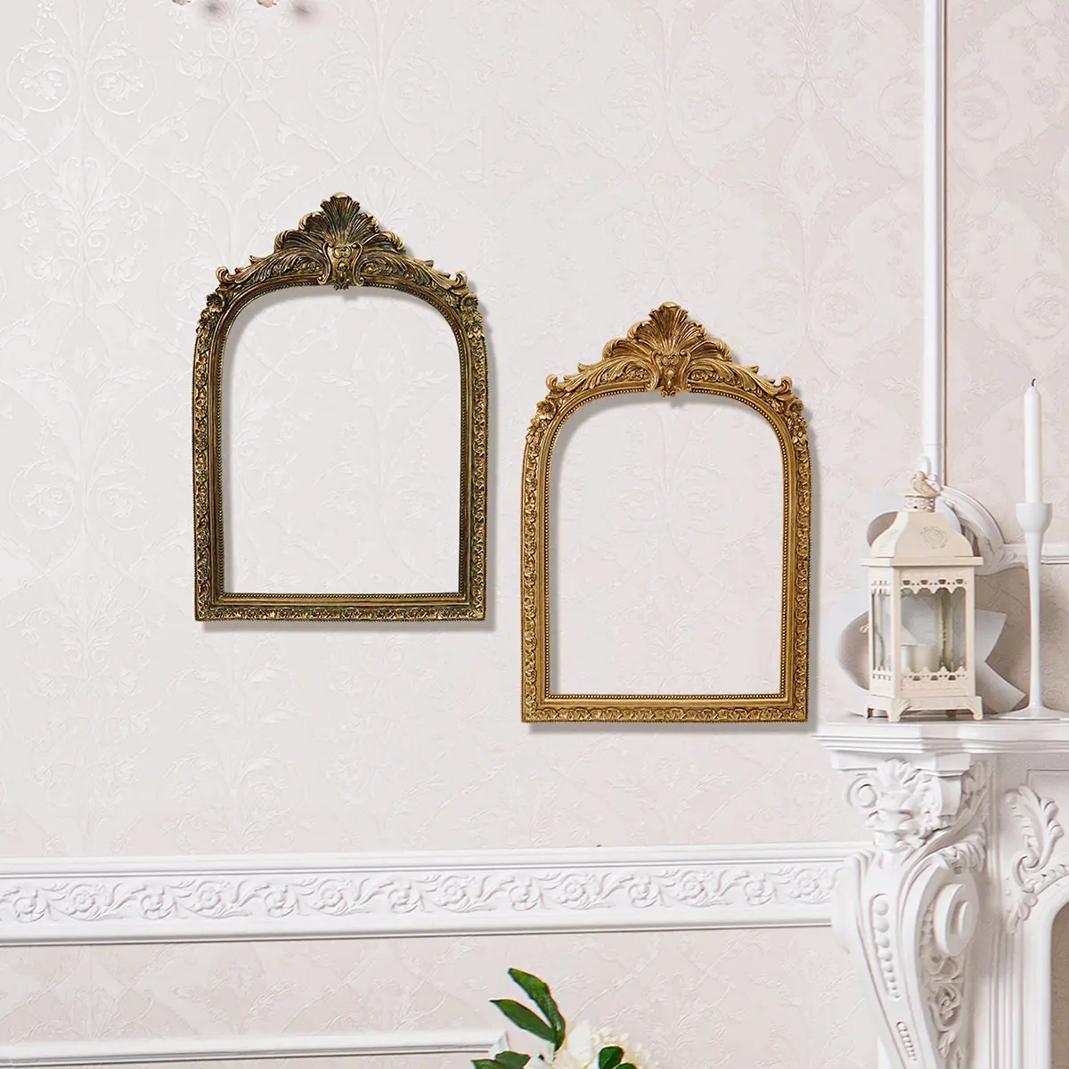 European Style Arch Frame Decorative Prop, Resin Material Wall Art Hanging Ornament, Photography Props, Holiday Decoration, High Quality Frame, Home Decoration