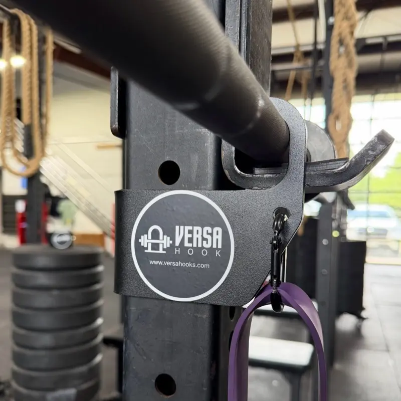 The Versa Hook and Versa Hook Pro, game-changing fitness accessory devices that secures your barbell and turns a squat rack into a multifunctional training station. Wrapping Bands Versa Hook