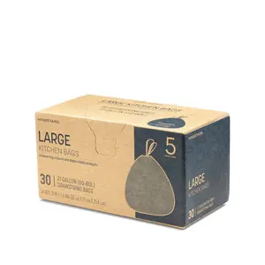 21 Gal. Extra-Strong, Trash Bag with Drawstring Closure, 21 Gal./60-80 L., 30-Counts XL