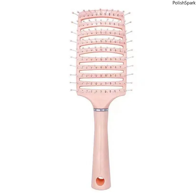 Curved Vent Hair Brush, Fast Blow Drying Detangler Massage Comb, Anti Static Hollow Out Hair Styling Brush For All Hair Types summervibes