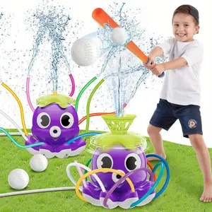 Unisex Baseball Water Sprinkler Toy - Hose-Attach Outdoor Lawn Game, PVC-Free Summer Water Play Table Splash Toy for Kids