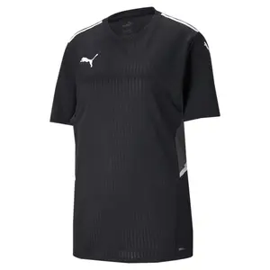 PUMA Mens Teamcup Crew Neck Short Sleeve Jersey Casual - Black